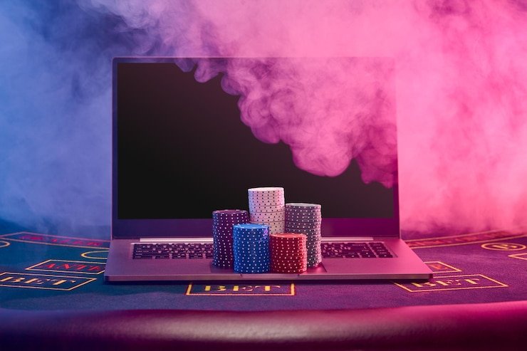 Panel pembayaran desktop eth77 menampilkan opsi DANA, OVO, GoPay, dan transfer bank Mandiri